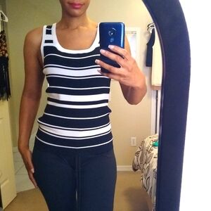 Black and White Striped Tank Top
